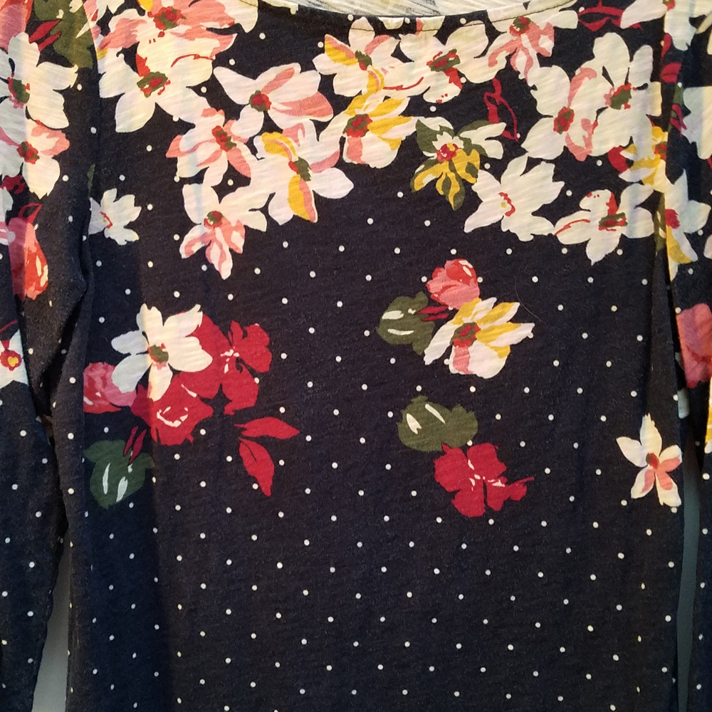 Lands'End 3/4 Sleeve Spring Top